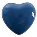 Clayre & Eef Door Knob Set of 4 Heart Ø 4 cm Blue Ceramic