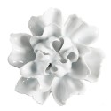 Clayre & Eef Poignée de porte Fleur Ø 6cm Blanc Céramique