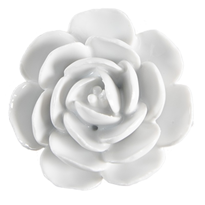 Clayre & Eef Ø 6x3 cm White Ceramic