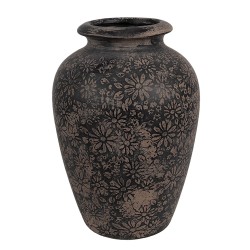 Clayre & Eef Vaso  Ø 18x26 cm Grigio Ceramica