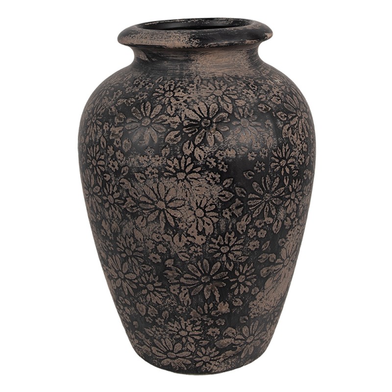 Clayre & Eef Vase Ø 18x26 cm Gris Céramique