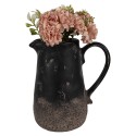 Clayre & Eef Decoration can 16x12x18 cm Black Brown Ceramic