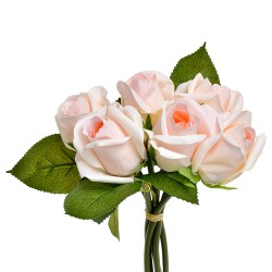 Clayre & Eef Artificial Flower Rose 24 cm Pink Plastic