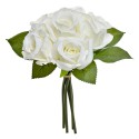 Clayre & Eef Kunstblume Rose 24 cm Weiß Kunststoff