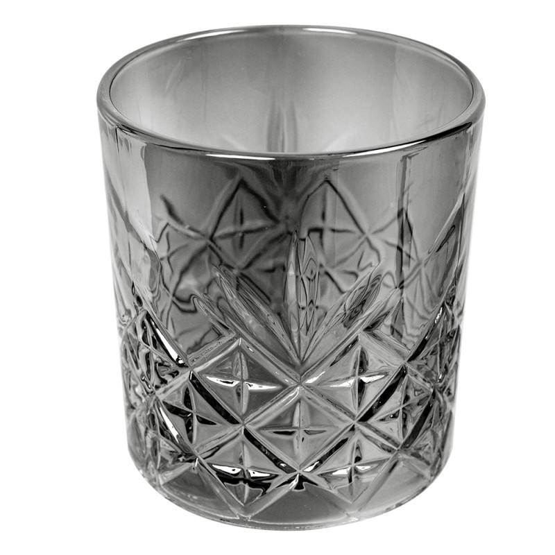 Clayre & Eef Wasserglas 320 ml Grau Glas