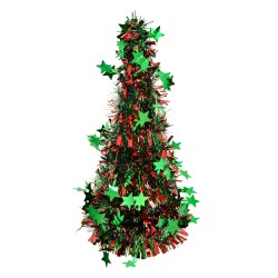 Clayre & Eef Weihnachtsdekoration Weihnachtsbaum Ø 17x38 cm Rot Kunststoff