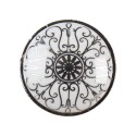 Clayre & Eef Door Knob Ø 3 cm White Grey Ceramic Round