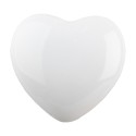Clayre & Eef Poignée de porte 4 cm Blanc Céramique En forme de coeur