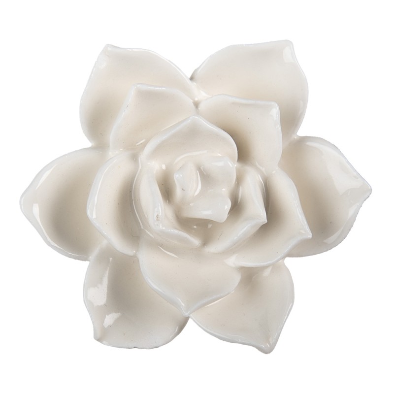 Clayre & Eef Pomello Ø 5 cm Bianco Marrone  Ceramica