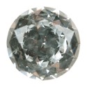 Clayre & Eef Poignée de porte Ø 4 cm Transparent Fer Verre Rond Diamant