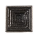 Clayre & Eef Türknauf 3x3x4 cm Grau Metall Quadrat