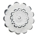 Clayre & Eef Poignée de porte set de 4 Ø 4 cm Blanc Fer Fleur
