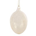 Clayre & Eef Easter Pendant Egg Ø 6x10 cm Yellow Glass