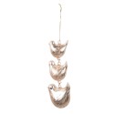 Clayre & Eef Hanger Vogels 16 cm Beige Glas