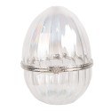 Clayre & Eef Storage Jar Egg Ø 8x10 cm Transparent Glass