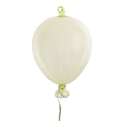 Clayre & Eef Decorative Pendant Balloon Ø 10x17 cm Green Glass