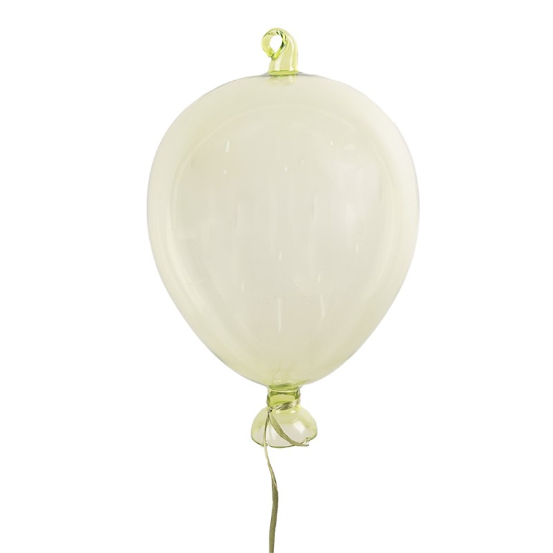 Clayre & Eef Décoration pendentif Ballon Ø 10x17 cm Vert Verre