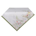 Clayre & Eef Tovaglia 100x100 cm Bianco Cotone Fiori