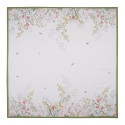 Clayre & Eef Tablecloth 100x100 cm White Cotton Flowers