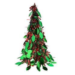 Clayre & Eef Weihnachtsdekoration Weihnachtsbaum Ø 16x38 cm Rot Kunststoff
