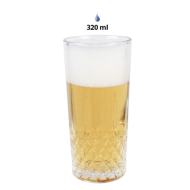 Clayre & Eef Waterglas 320 ml Transparant Glas