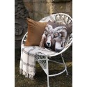 Clayre & Eef Chaise de jardin 82x50x90 cm Blanc Fer