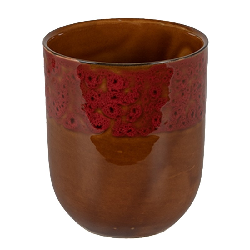 Clayre & Eef Mug 150 ml Brown Red Ceramic