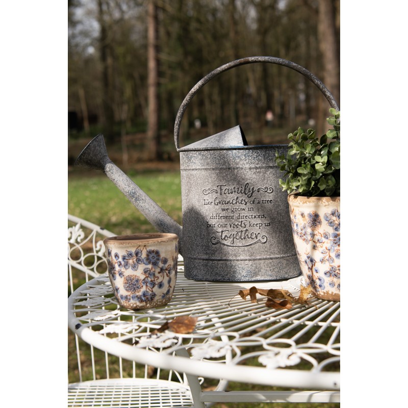 Clayre & Eef Decorative Watering Can 47x18x39 cm Grey Metal
