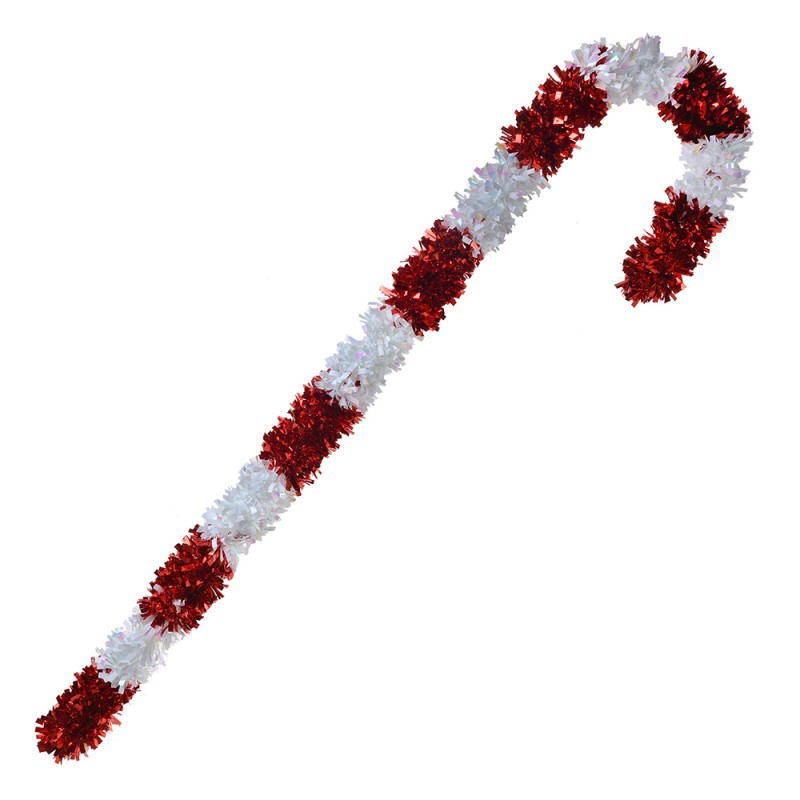Clayre & Eef Christmas Decoration Candy Cane 120 cm Red White Plastic