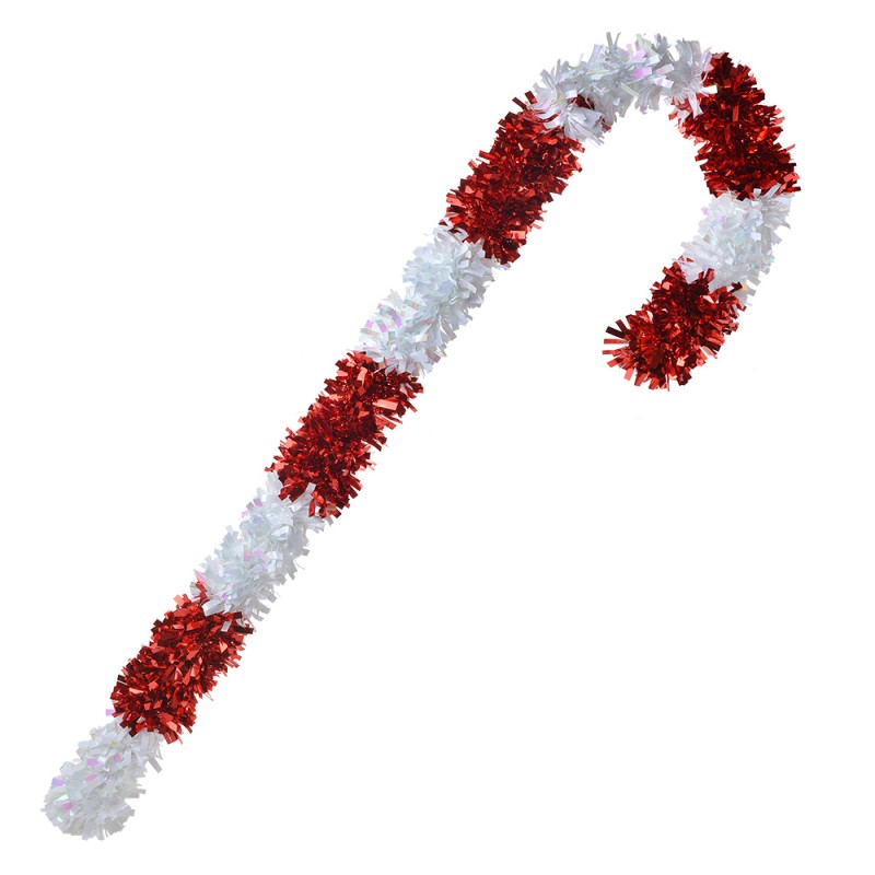 Clayre & Eef Christmas Decoration Candy Cane 95 cm Red White Plastic