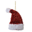 Clayre & Eef Ornamento Natalizio Cappello di Natale 13 cm Rosso Plastica
