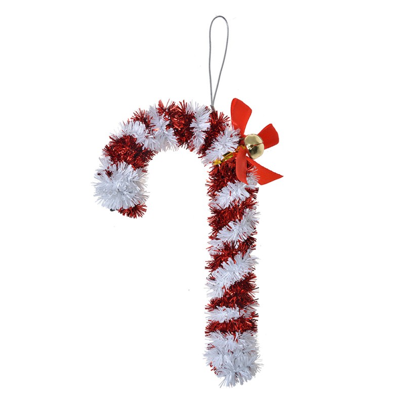Clayre & Eef Christmas Ornament Candy Cane 16 cm Red White Plastic