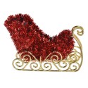 Clayre & Eef Christmas Decoration Sled 14x3x11 cm Red Plastic