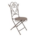 Clayre & Eef Chaise de jardin 49x49x95 cm Marron Fer