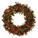 Clayre & Eef Christmas wreath Ø 30 cm Red Plastic