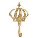 Clayre & Eef Wall Hook Crown 17 cm Gold colored Iron