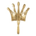 Clayre & Eef Wall Hook Crown 11x3x18 cm Gold colored Iron