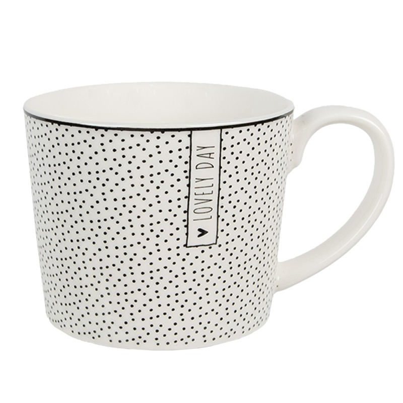 Clayre & Eef Mug 300 ml White Ceramic Dots