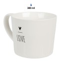 Clayre & Eef Mug 300 ml Blanc Céramique Coeur Love