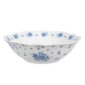 Clayre & Eef Bol à soupe 350 ml Blanc Bleu Porcelaine Roses