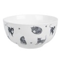 Clayre & Eef Soup Bowl 500 ml White Ceramic Cats