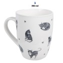 Clayre & Eef Mug 350 ml Blanc Céramique Chats