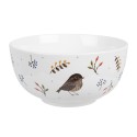 Clayre & Eef Soup Bowl 500 ml White Ceramic Bird