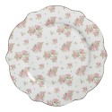 Clayre & Eef Dinner Plate Ø 27 cm Pink Porcelain Roses