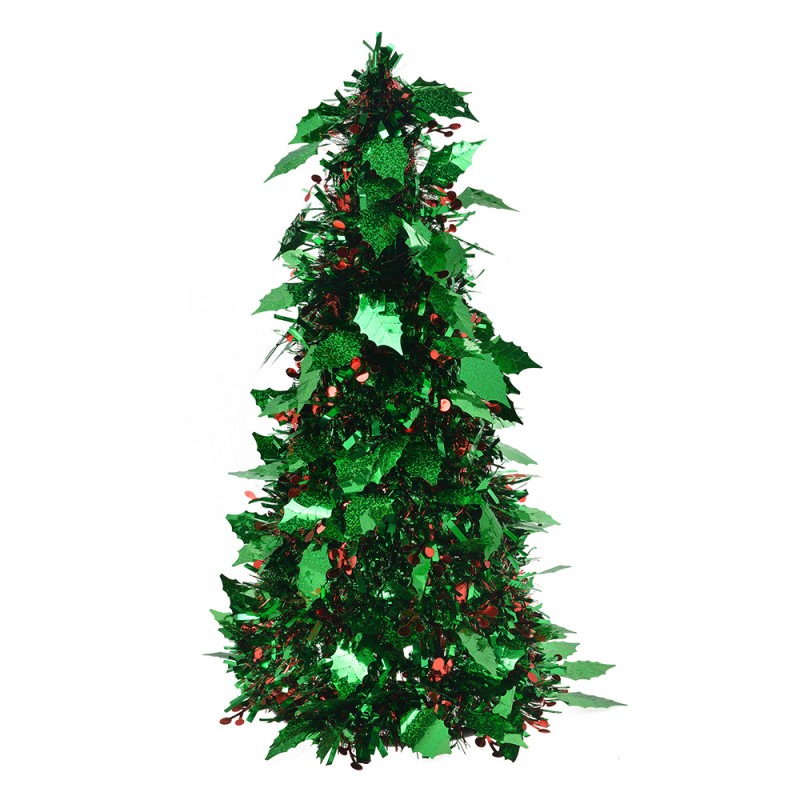 Clayre & Eef Christmas Decoration Christmas Trees Ø 21x50 cm Green Plastic