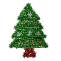 Clayre & Eef Wanddekoration Weihnachtsbaum 35 cm Grün Kunststoff