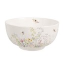 Clayre & Eef Soup Bowl 500 ml White Porcelain Flowers