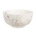 Clayre & Eef Soup Bowl 500 ml White Porcelain Flowers