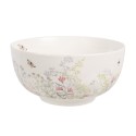 Clayre & Eef Bol à soupe 500 ml Blanc Porcelaine Fleurs