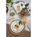 Clayre & Eef Assiette de petit déjeuner Ø 20 cm Blanc Porcelaine Fleurs